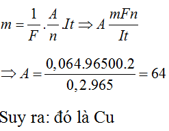 .

Theo định luật Fa-ra-day: