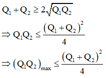 Giả sử điện tích trong hai mạch dao động biến đổi theo quy luật:

Thấy:

Tần số góc nhỏ nhất khi mẫu số là lớn nhất, các hàm lượng giác cực đại bằng 1.

Hơn nữa:

Vậy 