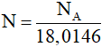 - Khối lượng của một phân tử nước là (2.1,0078 + 15,999)u = 18,0146u

- Số phân tử nước trong 1 gam nước là: 

- Số nguyên tử hiđrô trong 1 gam nước là 2N ≈ 6,687.1022