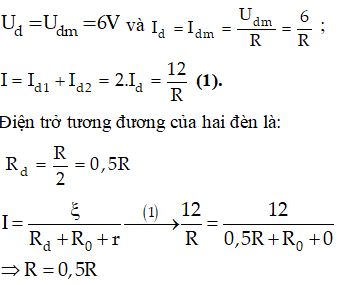 Đèn sáng bình thường khi hiệu điện thế (HĐT) hai đầu đèn bằng HĐT định mức và cường độ chạy qua đèn bằng cường độ định mức chạy qua đèn.