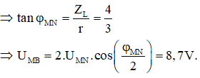 Nhìn đồ thị

Xét t = 2,5s 

Nhận xét:  , mặt khác

 Y sẽ là ZC, Z là cuộn dây không thuần cảm.

X chỉ có thể là R và trong mạch có dạng cộng hưởng.

UL = UC = 4V, UR = 5V, ULr = 5V    Ur = 3V.

UL = UC = 4V, UR = 5V, ULr = 5V Ur = 3V.

 