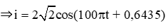 a, Tính ZC =100Ω ; ZL= 40Ω

 (A)

b, 

Ta thấy tử số U = const, nên UMN cực đại khi  nhỏ nhất

Viết được 