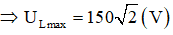 Điện áp hiệu dụng hai đầu cuộn dây :

Theo đề ra thì :

Thay

Biểu thức min 