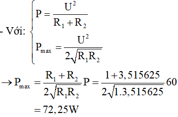 Ta có:

- Nếu ta chọn : R1  = 1.