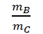 Đáp án:     B

Áp dụng định luật bảo toàn động lượng ta có:

    

hay mBvB = mCvC  Û  2mBKB = 2mCKC  Û    

                               

  Þ  Các hạt B, C chuyển động cùng phương ngược chiều có tốc độ v và động năng K tỉ lệ nghịch với khối lượng.