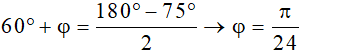 - Với x = x1  + x2 :

⇒ Tích A1 A2  nhỏ nhất khi A1  = A2  khi đó tổng A1  + A2  là lớn nhất → Các vectơ hợp thành tam giác cân:

- Từ hình vẽ ta có: