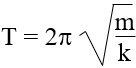 Chu kì dao động con lắc lò xo: 

T tăng 2 thì m tăng 4 lần (nếu giữ nguyên k)