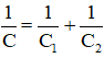 Gọi i = I0 cosωt (A) là dòng điện qua mạch điện.

Vì C1  nối tiếp C2  nên u = u1  + u2 ; I1  = I2  = I,

Các điện áp hai đầu C1  và C2  đều chậm pha hơn i một góc π/2 và có giá trị hiệu dụng:

Nên 

→ Tổng trở của mạch:

Vậy  với 