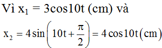 nên hai dao động thành phần cùng pha, do đó: 