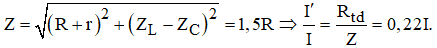 Mắc ba phần tử song song với nhau và mắc vào một hiệu điện thế không đổi U

Điện trở tương đương là 

Khi mắc nối tiếp ba phần tử trên và mắc vào nguồn xoay chiều có giá trị hiệu dụng U

T a có: 

Tổng trở lúc này 