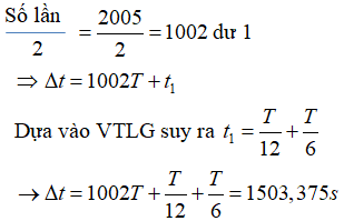 Trong 1 chu kì có 2 lần vật qua vị trí x= -2cm = -0,5A