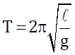                        Con lắc đơn có chiều dài l  dao động điều hòa tại nơi có gia tốc trọng trường g . Chu k ì  dao  đ ộng T được tính bằng biểu thức