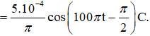 Ta có: i = 0,05cos100πt (A). Suy ra: