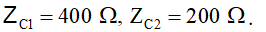 - Dung kháng của mạch trong hai trường hợp:

- Hai giá trị của ZC  cho cùng công suất tiêu thụ trên mạch: