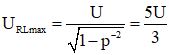 + Từ đồ thị, ta có   → p = 1,25.

Hai giá trị cho cùng điện áp hiệu dụng trên RL thõa mãn: