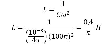 Ta có

     ⇒  cộng hưởng

Độ tự cảm của cuộn dây