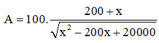 Có

Đặt ZC = x, ta được

Để A max thì

phải max

Có

Có f 