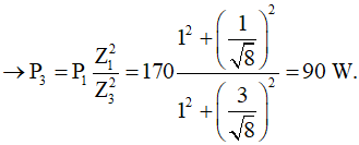 - Khi f = 20 Hz, ta chọn R = 1, ZL1   = x.

→ Khi tần số của mạch là f = 40 Hz thì ZL2   = 2ZL1   = 2x.

+ Lập tỉ số:

- Khi f = 60 Hz thì ZL3   = 3ZL1   = 3x.