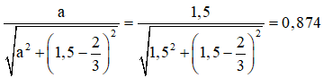 Dùng phương pháp chuẩn hóa:

Giải (1) ta được:  Thay a=1,5  vào (2) ta có: