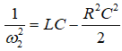 Khi ω = ω1 thì 

 (1)

Khi ω = ω2 thì 

(2)

Khi ω = ω0 thì 

   (3)

Thay (1) và (3) và (2) ta thu được