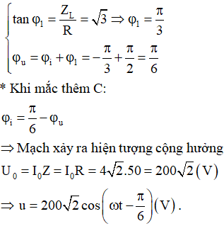 Lúc đầu chưa mắc C, mạch chỉ có RL: