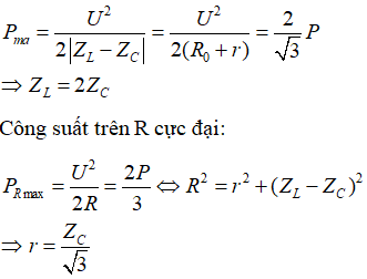 Khi K đóng, mạch chỉ có R, C mắc nối tiếp.

Khi K mở thì mạch R, r, L, C nối tiếp

Thay các giá trị tìm được vào tính hệ số công suất cuộn dây: