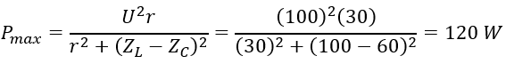 .

Công suất tiêu thụ trên cuộn dây    

Khi đó