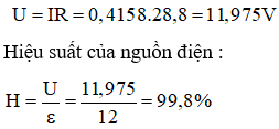 Điện trở bóng đèn : 

Hiệu điện thế hai đầu bóng đèn khi này là :
