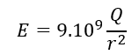 Chọn  D .

Biểu thức tính cường độ điện trường