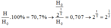 Ta có:

→ T = 2t = 50 (ngày)