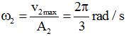 + T2 = 2T1 => ω1 = 2ω2

+  Mặt khác: 

+Từ hình vẽ: lần thứ 5 (không kể thời điểm t = 0):