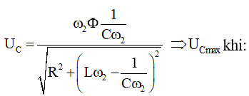  Với n = n1  , ta có ZC1   = R = 1 (ta chuẩn hóa R=1 )

- Khi n = n2  = 4.n1 /3 ⇒ ZC2   = 3/4 , điện áp hiệu dụng trên tụ cực đại:

 

- Khi n = n3  (giả sử gấp a lần n1  ), cường độ dòng điện hiệu dụng trong mạch là cực đại:

- Thay kết quả cuân hóa vào phương trình trên, ta được:

 