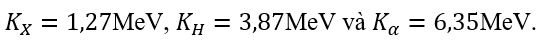 Ta có:

o      – phản ứng thu năng lượng.

o  (phương trình bảo toàn động lượng trong phản ứng hạt nhân).

Từ giản đồ vecto:   từ (1), (2), và (3) ta thu được