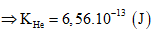 Phương trình phản ứng:

Áp dụng định luật bảo toàn năng lượng:

   

Thay số vào ta tính được: