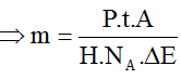 Phương pháp:  Công thức hiệu suất của phản ứng hạt nhân

Từ công thức tính hiệu suất ta có

 