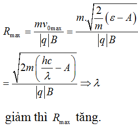 Ta có:

Bán kính lớn nhất của các quỹ đạo electron là: