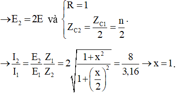 - Khi roto quay với tốc độ 600 vòng/phút, suất điện động của máy phát là E, ta chuẩn hóa: R1 = 1, ZC1   = n.

- Khi roto qua với tốc độ 1200 vòng/phút:

- Khi roto quay với tốc độ 1800 vòng /phút thì: