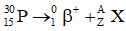 Phương trình phản ứng: 

Áp dụng định luật bảo toàn số khối và điện tích ta có:

 

Hạt nhân con được sinh ra từ hạt nhân này có 14 proton và 16 notron