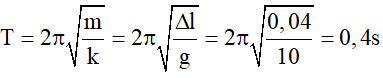 - Chu kì dao động của con lắc: