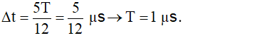 - Tại t = 0, i = 0,5I0  và đang tăng, dòng điện đổi chiều khi i = 0 A, tương ứng với:

- Điện tích cực đại trên bản tụ: