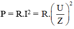 Tần số f = 1kHz = 1000Hz → ω = 2πf = 2000π rad/s.

Công suất tiêu thụ: 

Với 

Hệ số công suất: 