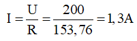 + Ta có: công thức tính điện trở của đèn

=> Cường độ dòng điện của đèn là: 