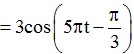 + Chu kỳ dao động: 

+ Chuyển về hàm số cos:

+ Vẽ vòng tròn lượng giác, t = 0 => x = 1,5 cm; v >0 => x đang tăng.

+ Với t = 1 (s): bán kính quay 2,5 vòng, đi qua các điểm có tọa độ x = +1 với số lần là 5.