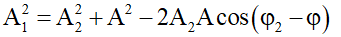 - Đổi:

- Tìm thành phần A1 , ta có:

- Thay số vào ta có:

- Giải phương trình trên ta được: 

- Để tìm φ2  ta đi xác định biên độ tổng hợp A:

- Suy ra: