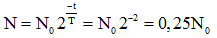 Số hạt còn lại sau thời gian t:

 

=> .