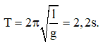 Chu kỳ dao động của con lắc 