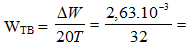 + Chu kỳ con lắc:

 

+  Cơ năng ban đầu W0 = mgl(1-cos a  0 ) =

+  Cơ năng sau t = 20T: W = mgl(1-cos a  ) =

+  Độ giảm cơ năng sau 20 chu kì:

+  Công suất trung bình cần cung cấp để con lắc dao động duy trì với biên độ góc là 60