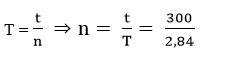 t = 5 phút = 300s

Chu kì dao động:

Số dao động toàn phần trong 5 phút

=> n ≈ 106 dao động toàn phần.