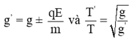 Ta có công thức con lắc đơn trong điện trường đều là: 

+ Khi con lắc tích điện q1 thì T1 = 2,5s

+ Khi con lắc tích điện q2 thì T2 = 0,5s

Từ (1) và (2) 