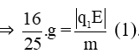 Ta có công thức con lắc đơn trong điện trường đều là: 

+ Khi con lắc tích điện q1 thì T1 = 2,5s

+ Khi con lắc tích điện q2 thì T2 = 0,5s

Từ (1) và (2) 